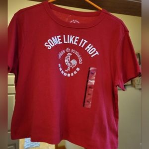- New womens siracha Hot Sauce Crop Shirt Size xxl